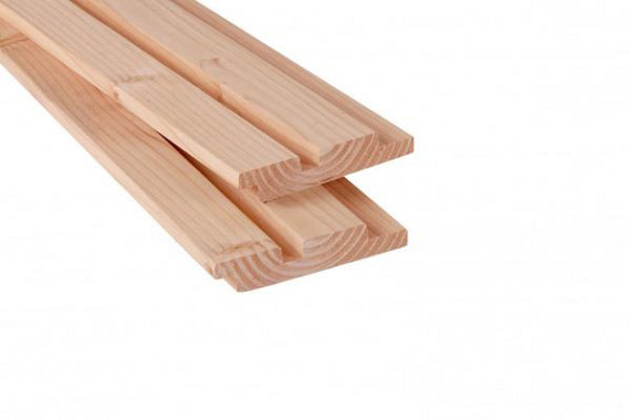 Douglas geschaafd rhombusprofiel 2,7 x 14,5 x 300 cm, onbehandeld.
