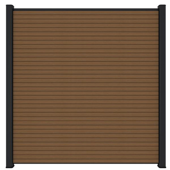 NewTechWood co-extrusie composiet scherm Triple, 180 x 180 cm, Teak.