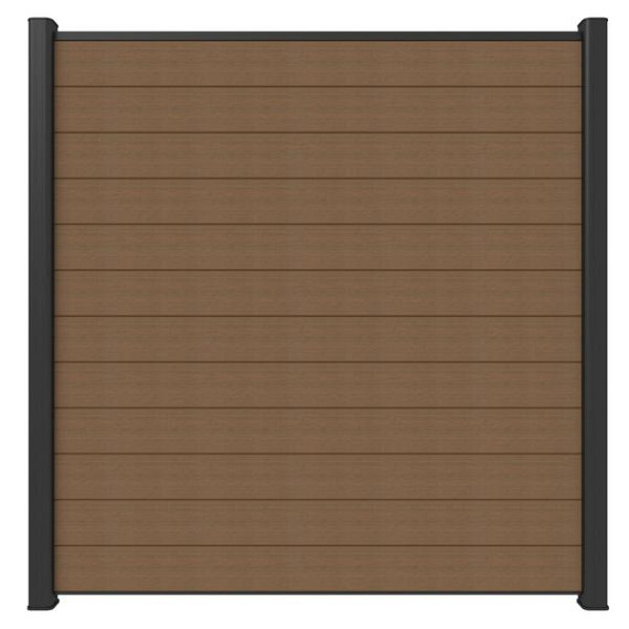 NewTechWood co-extrusie composiet scherm, 180 x 180 cm, Teak.