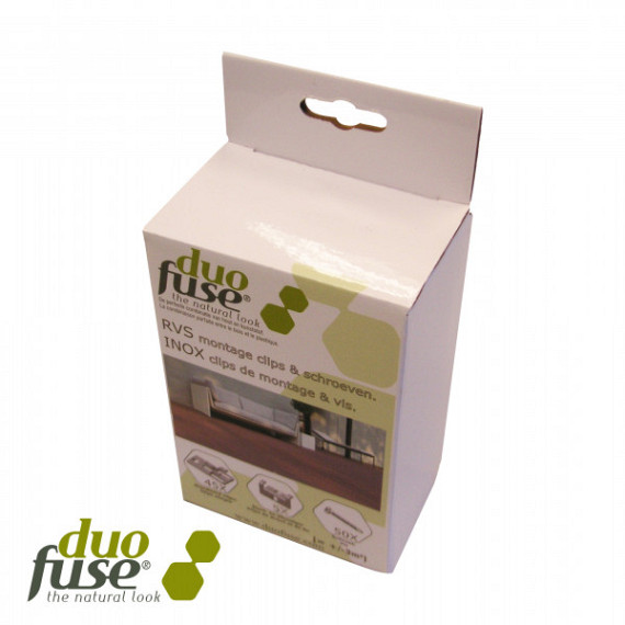 PLASTIVAN Duofuse Standaardclips incl schroeven doos a 100 stuks