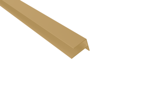 WEO35-60 Alu F-profiel Cedar L-300cm 65x80mm - RAL1011
