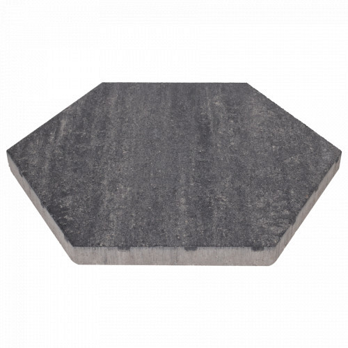 Soft Comfort Zeskant 60x60x4cm Grijs/Zwart