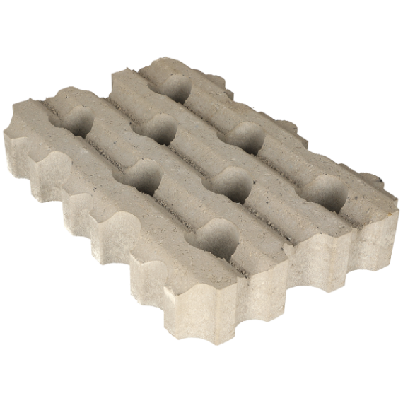 Grastegel 41x61x12 cm MP grijs 4st/lg