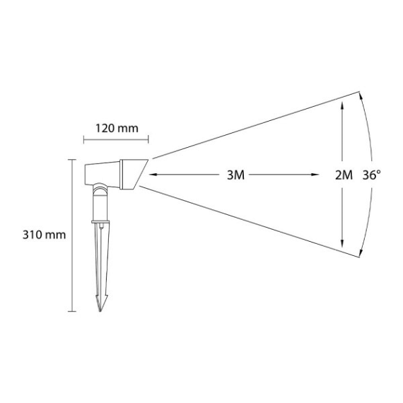 Selmes | anti-verblindingskap zwart prikspot | warmwit | 1,5 watt | dimbaar | OutdoorPro+ | 12 volt
