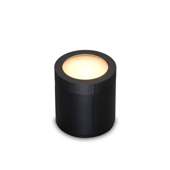 Pavia | cirkel zwart grondspot | warmwit | 1,2 watt | OutdoorPro+ | 12 volt