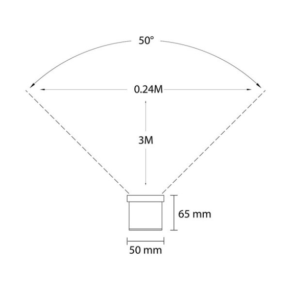 Peral | rond zwart grondspot | warmwit | 2 watt | OutdoorPro+ | 12 volt
