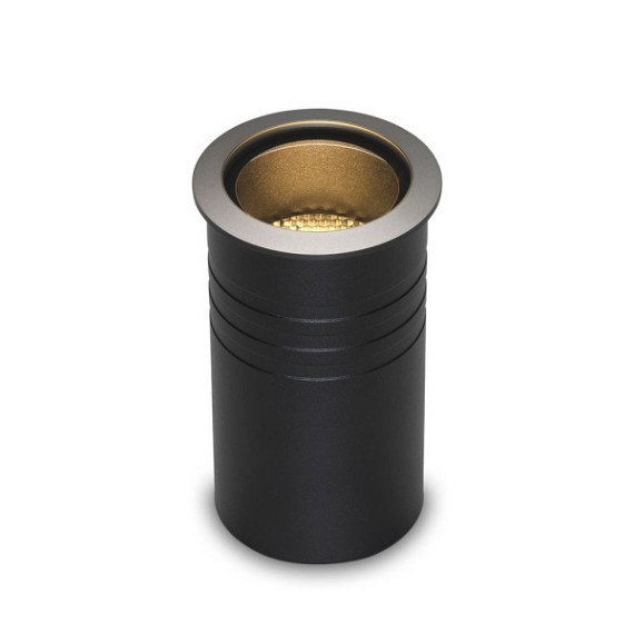 Pego | rond zwart grondspot | warmwit | 7 watt | OutdoorPro+ | 12 volt