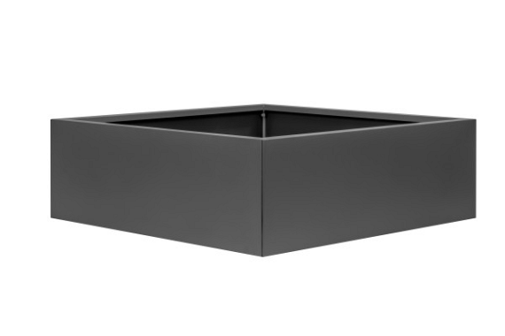 Bloembak vlak - ANTRACIET 120x120x40