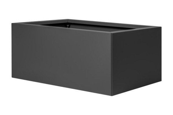 Bloembak vlak - ANTRACIET 120x120x40