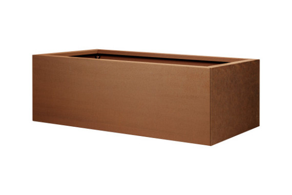 Bloembak vlak - CORTEN 120x120x40