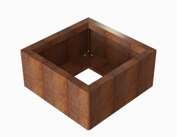Bloembak corten Module+ 60x60x28 cm