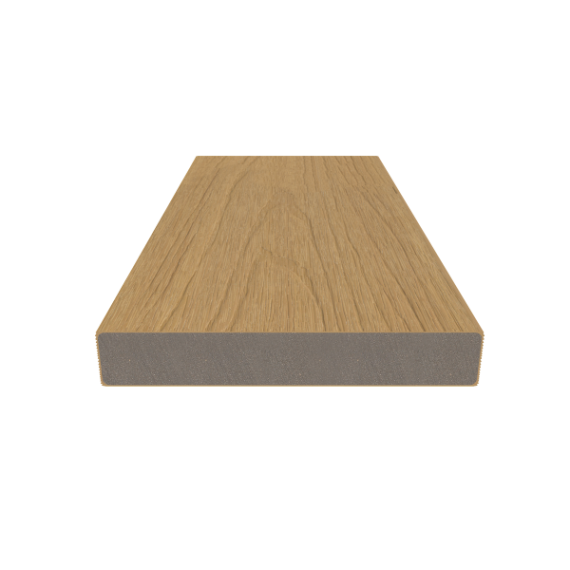 NewTechWood composiet co-extrusie kantplank houtstructuur 2,3 x 13,8 x 300 cm, Red Cedar.