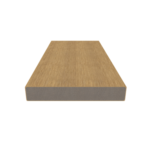 NewTechWood composiet co-extrusie kantplank houtstructuur 2,3 x 13,8 x 300 cm, Red Cedar.