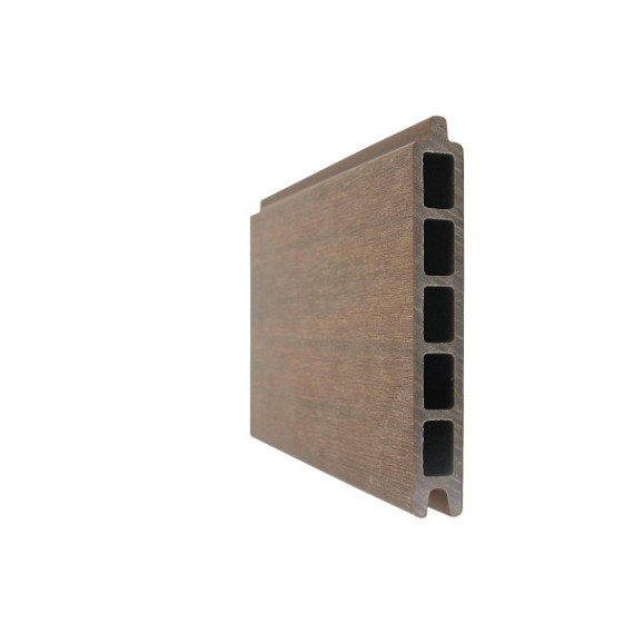 NewTechWood co-extrusie composiet schermplank, 2,1 x 16 x 180 cm, Teak.