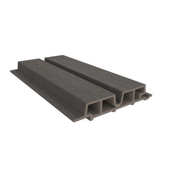 NewTechWood HKC co-extrusie Castellation PRO65 gevelbekleding, 3,3 x 18 x 290 cm, Silver Gray.