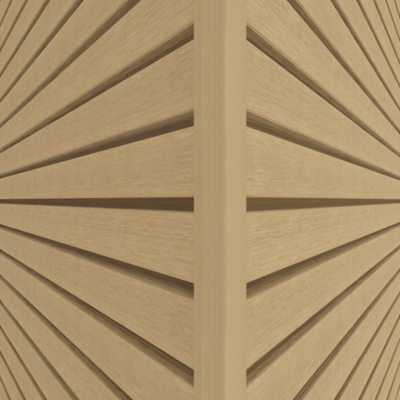 NewTechWood HKC co-extrusie hoekprofiel castellation t.b.v. wand bekleding, 7 x 8 x 300 cm, Red Ceda