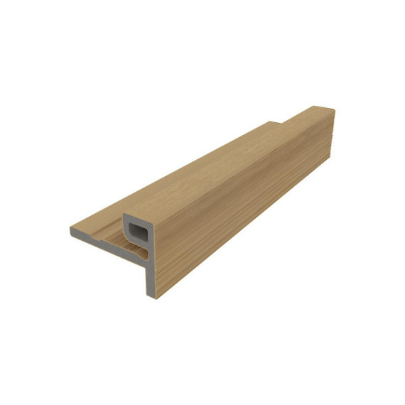 NewTechWood HKC co-extrusie eindprofiel castellation t.b.v. wand bekleding, 7 x 5 x 300 cm, Red Ceda
