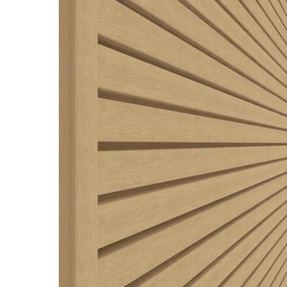 NewTechWood HKC co-extrusie eindprofiel castellation t.b.v. wand bekleding, 7 x 5 x 300 cm, Red Ceda