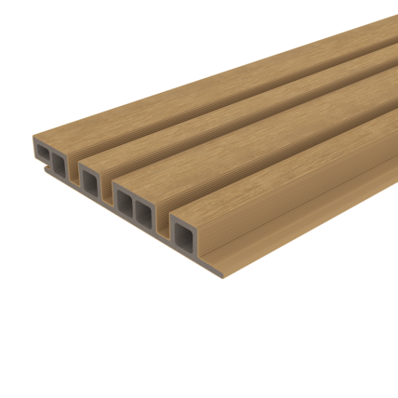 NewTechWood HKC co-extrusie wand bekleding castellation 4325 profiel, 2,5 x 19,6 x 290 cm, Red Cedar