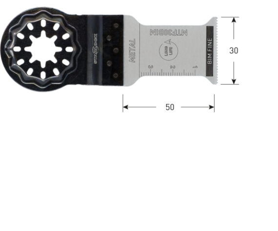 MTF30 BIM Metaal/Hout Starlock invalzaagblad 30x50