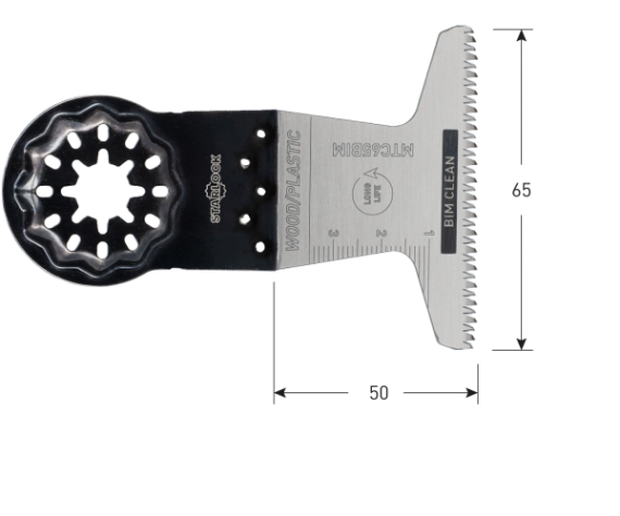 MTC65 BIM Hout/Plastic Starlock invalzaagblad 65x50