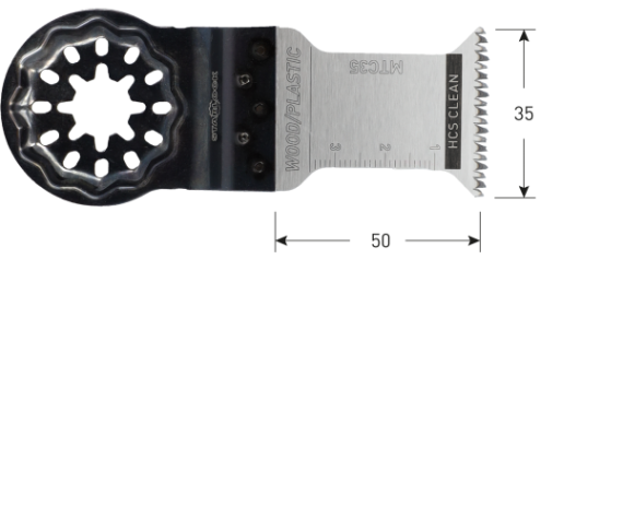 MTC35 HCS Hout/Plastic Starlock invalzaagblad 35x50