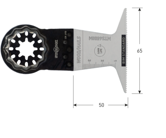 MTS65 BIM Hout/Metaal Starlock invalzaagblad 65x50