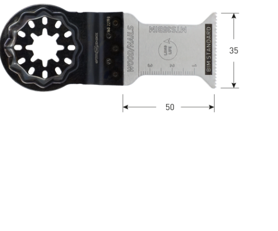 MTS35 BIM Hout/Metaal Starlock invalzaagblad 35x50