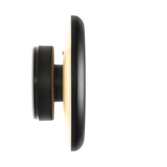 Lousa | wandlamp | rondom zwart | warmwit | dimbaar | OutdoorPro+ | 12 volt