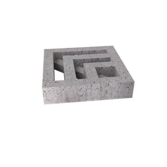 Grasbetontegel Leaf 80x80x10 cm Grijs