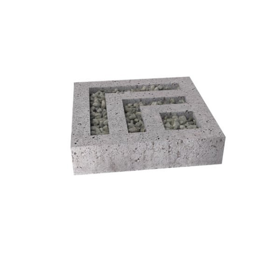 Grasbetontegel Leaf 80x80x10 cm Grijs