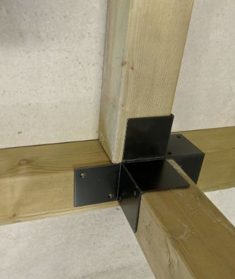 Houtverbinding vierwegbalken - 145x145mm