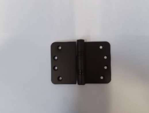 Scharnier - 89x127x3mm - omkeerbaar - RVS + zwart gepoedercoat