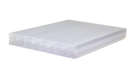 Polycarbonaat kanaalplaat 1 zijdig UV opaal wit 3500 x 980 x 16mm