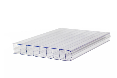 Polycarbonaat kanaalplaat 1 zijdig UV glashelder 3500 x 980 x 16mm