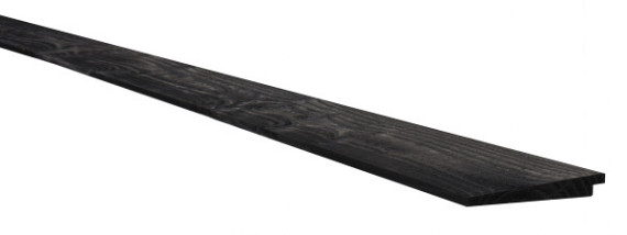 Douglas Zweeds rabat 1 zijde geschaafd, 1 zijde fijnbezaagd 1,1-2,7 x 19,5 x 300 cm, zwart gedompeld. (OP = OP)