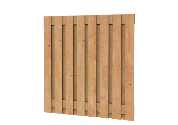 Douglas geschaafd plankenscherm 17-planks 18 mm, 180 x 180 cm, onbehandeld.