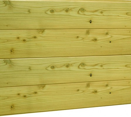 Scandinavisch vuren geschaafd blokhutprofiel 2,8 x 14,5 x 300 cm, groen geïmpregneerd.