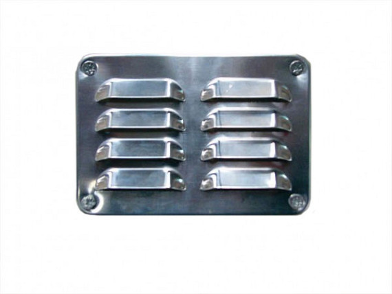 Ventilatierooster 130x90x1mm incl. schroeven set van 2 stuks