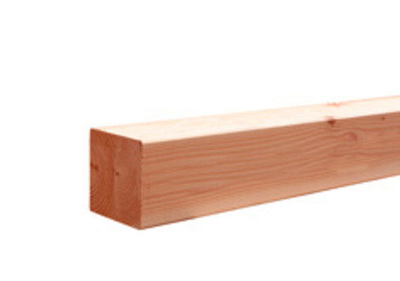 Douglas geschaafde paal duplo verlijmd 14 x 14 x 300 cm, onbehandeld.