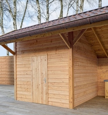 Douglas geschaafd blokhutprofiel 2,8 x 19,5 x 400 cm, onbehandeld.