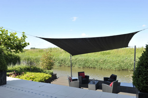 Schaduwdoek Coolfit Rechthoek 3 x 4 x 3 x 4m Zwart