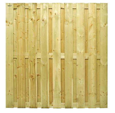 Jumboscherm geschaafd vuren 18-planks 15 mm, 180 x 180 cm, recht.