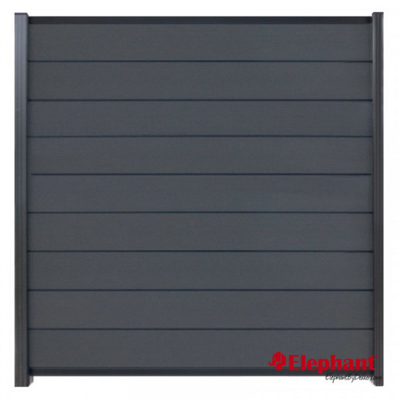 Modular composiet schuttingscherm Rock Grey/ antra 180x195cm