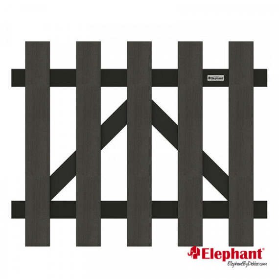 Composiet antraciet tuinpoort 100x80cm (incl. poortbeslag)