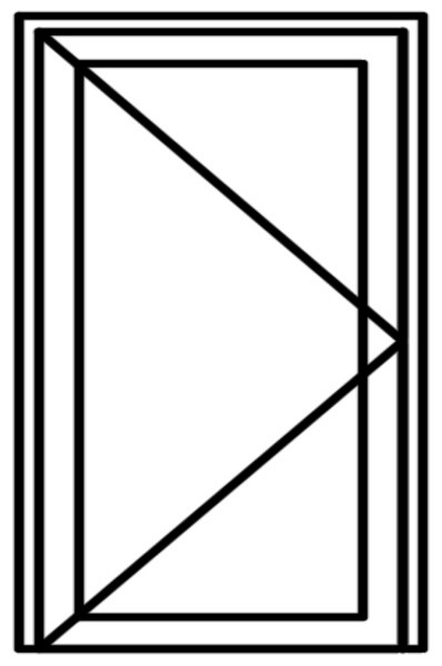 Enkele deur tbv Glazen voorwand (excl. voorwand)