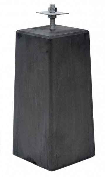 Betonpoer XL 22,5 x 22,5 x 40 cm incl. huls rond 20 mm, antraciet
