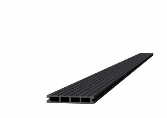 Composiet dekdeel 2,3 x 14,5 x 300 cm, antraciet.