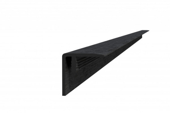 Composiet hoekprofiel/plint 4 x 4 x 300 cm, antraciet.