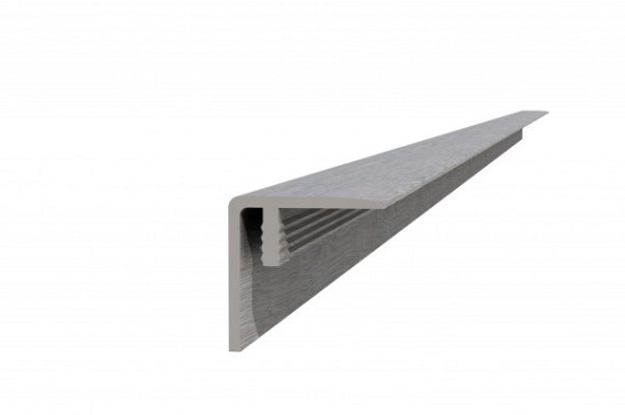 Composiet hoekprofiel/plint 4 x 4 x 300 cm, grijs.